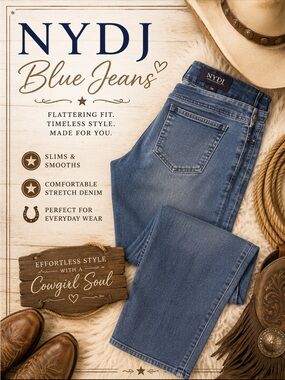 NYDJ Blue Jeans - Classic Medium Wash Denim size 14